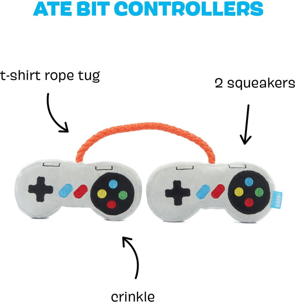 BARK Ate Bit Controllers Squeaky Plush Dog Rope Toy | AKC Shop