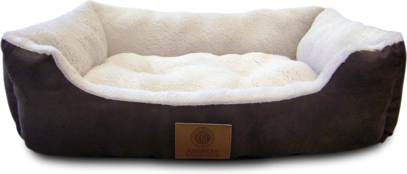American Kennel Club AKC Burlap Bolster Dog Bed