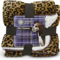 American Kennel Club AKC Animal Print Fleece Dog Blanket