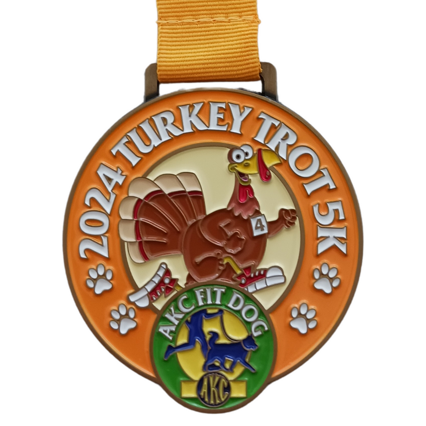 AKC FIT DOG 2024 Turkey Trot Medallion AKC Shop