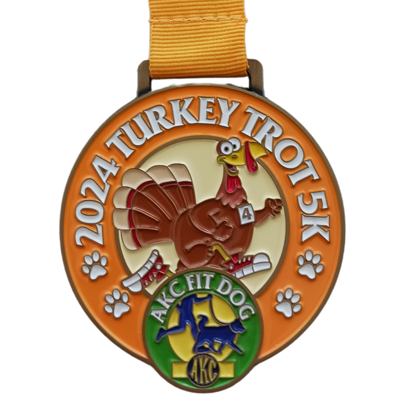 AKC FIT DOG 2024 Turkey Trot Medallion