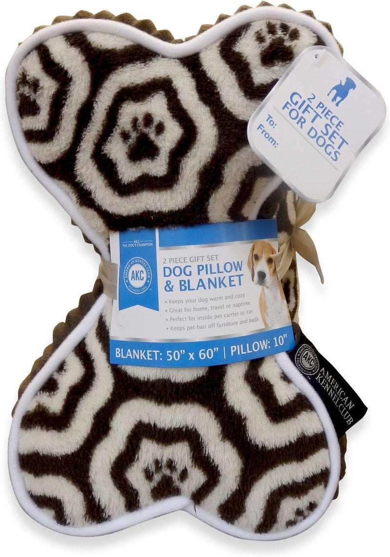 American Kennel Club AKC Paw Blanket & Dog Pillow