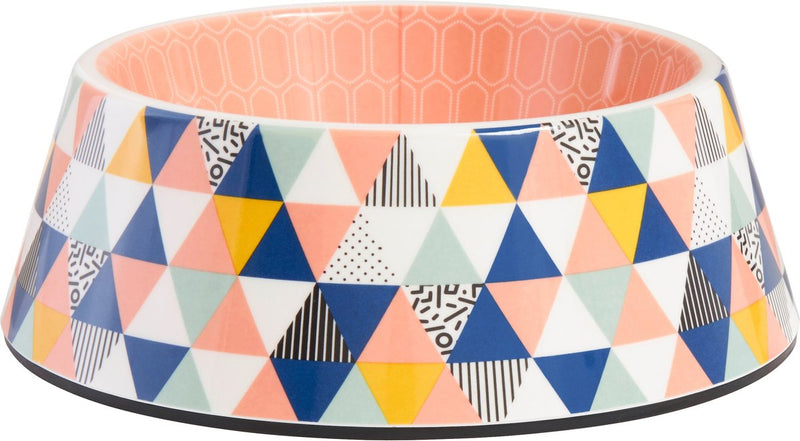 Frisco Colorful Geometric Melamine Bowl, Medium: 3 cup