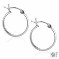 Sterling Silver Hoop Earrings, 18mm