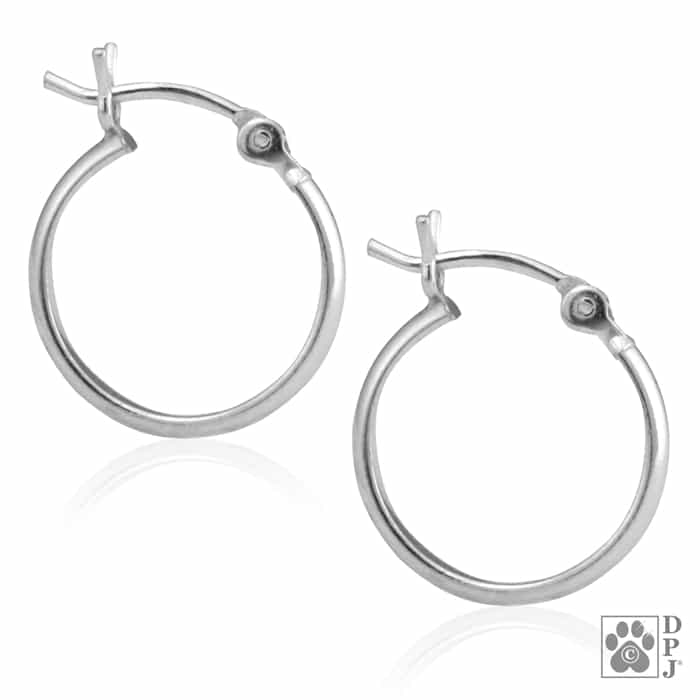 Sterling Silver Hoop Earrings, 18mm