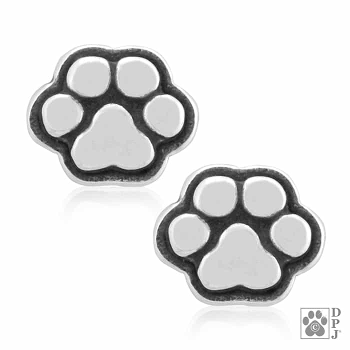 Pint-Sized Paws - Paw Print Post Earrings