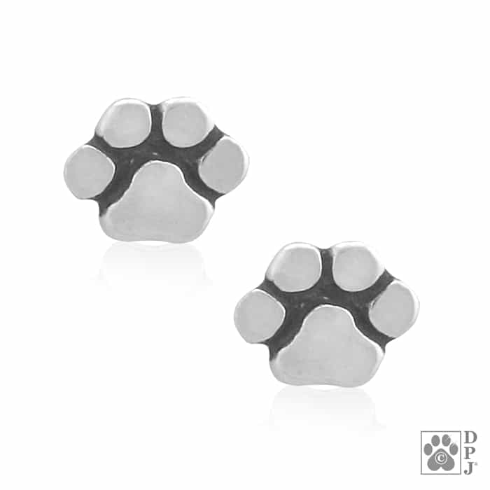 Mini Paw - Paw Print Post Earrings