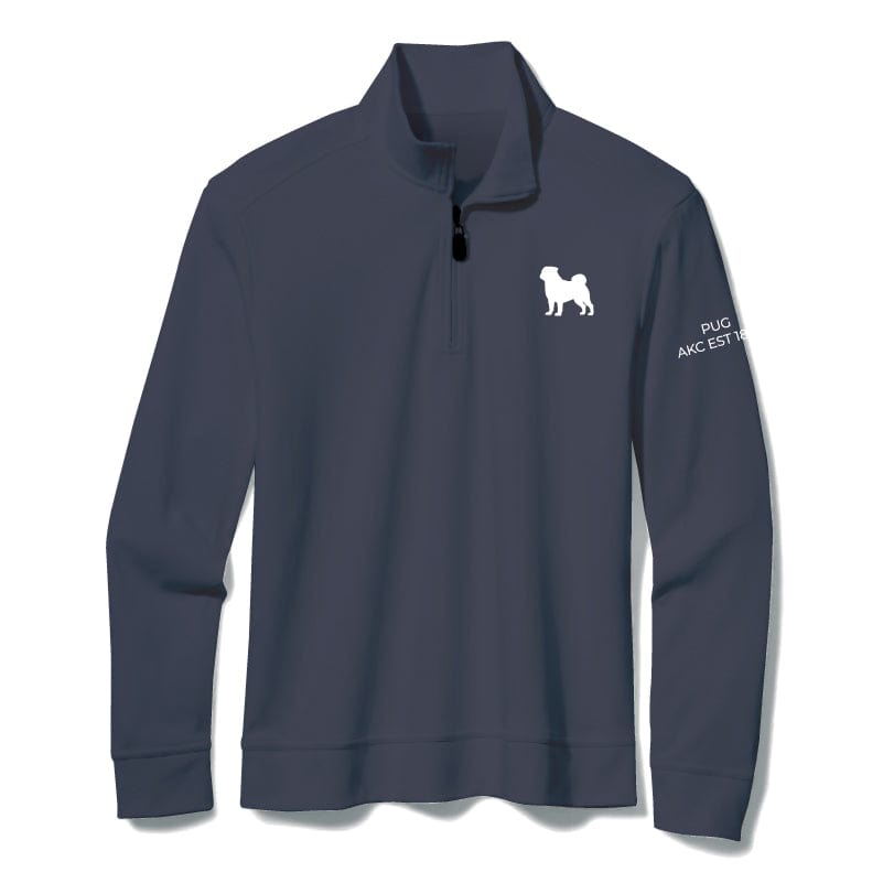 Pug Embroidered AKC Quarter Zip
