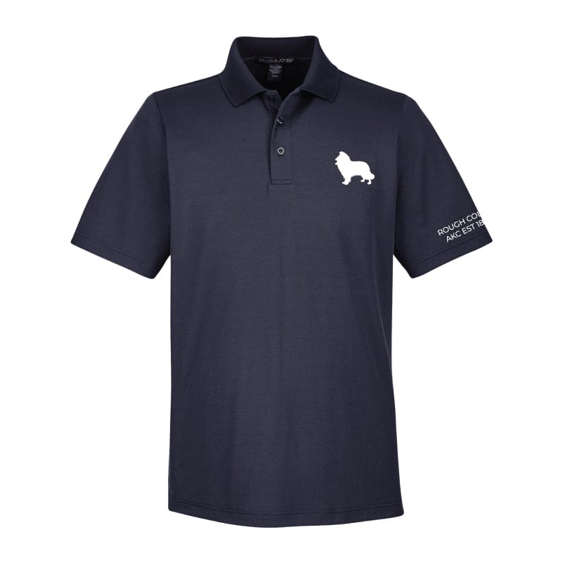 Rough Collie Embroidered AKC Men's Polo