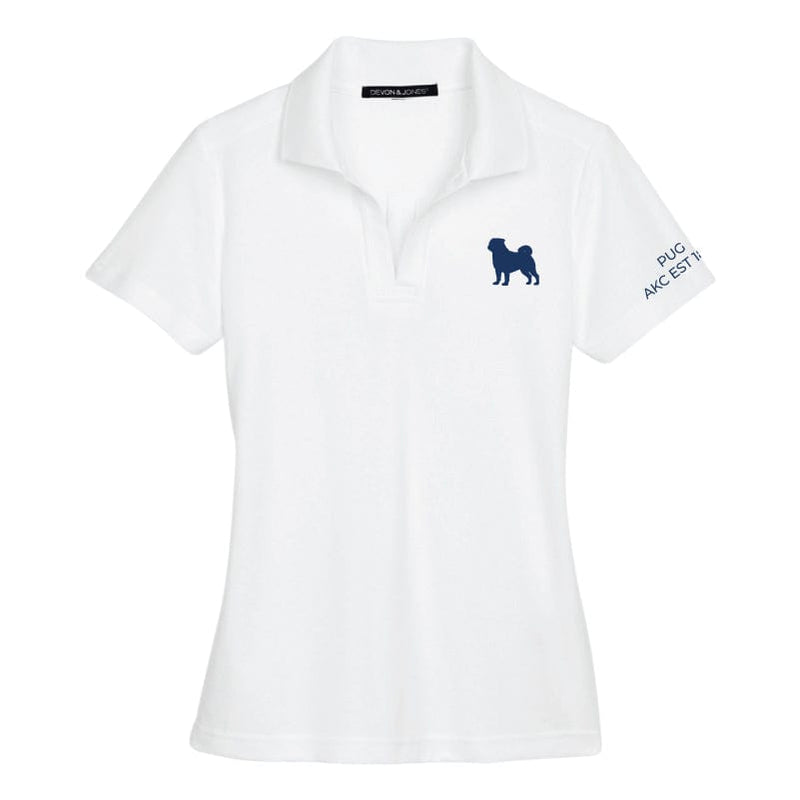 Pug Embroidered AKC Women's Polo