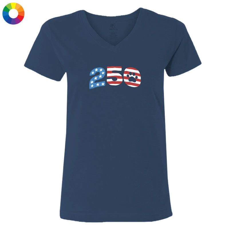 250 Paw - Ladies T-Shirt V-Neck
