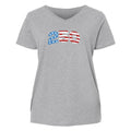250 Paw - Ladies Curvy V-Neck Tee