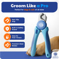 AKC - Dog & Cat Nail Clippers & Filer | Professional Pet Grooming Tool with Stainless Steel Blades | Safety Guard & Easy Grip Handle | Durable & Anti-Slip | Safe for Small, Medium & Large Pets
