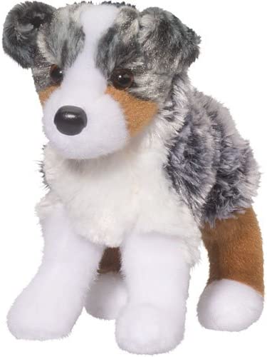 Douglas Australian Shepherd Dog Plush Stuffed Animal 8" long