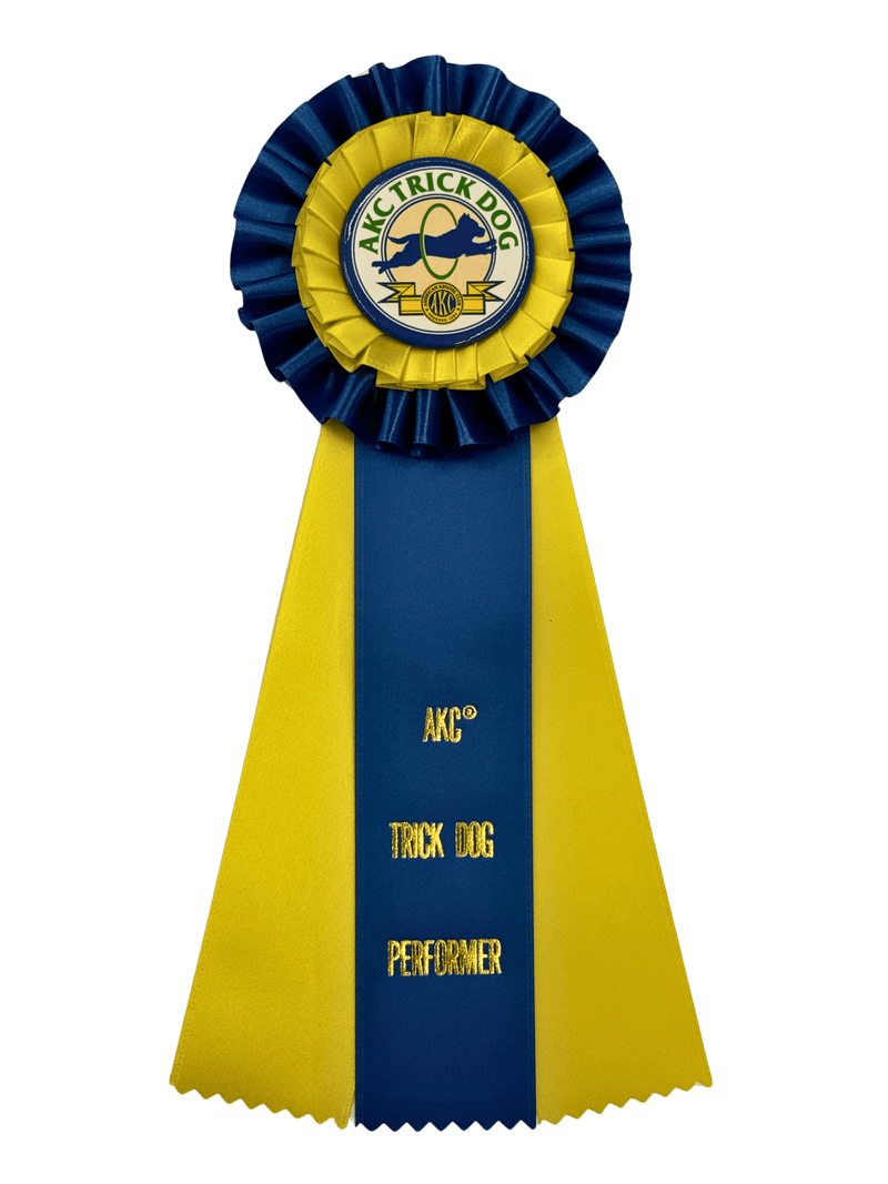 AKC Trick Dog Performer and Elite Performer Rosette