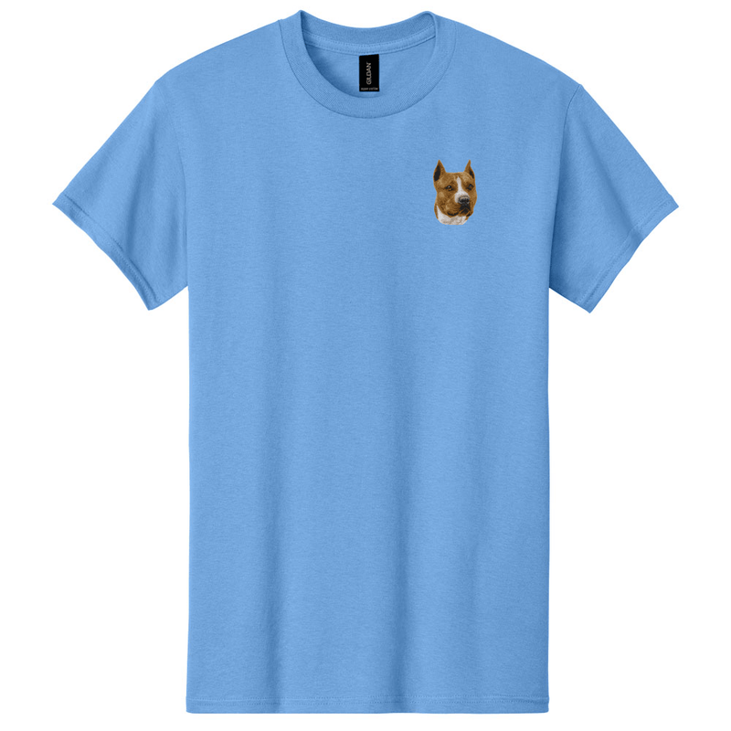 American Staffordshire Terrier Embroidered Men's T-Shirt