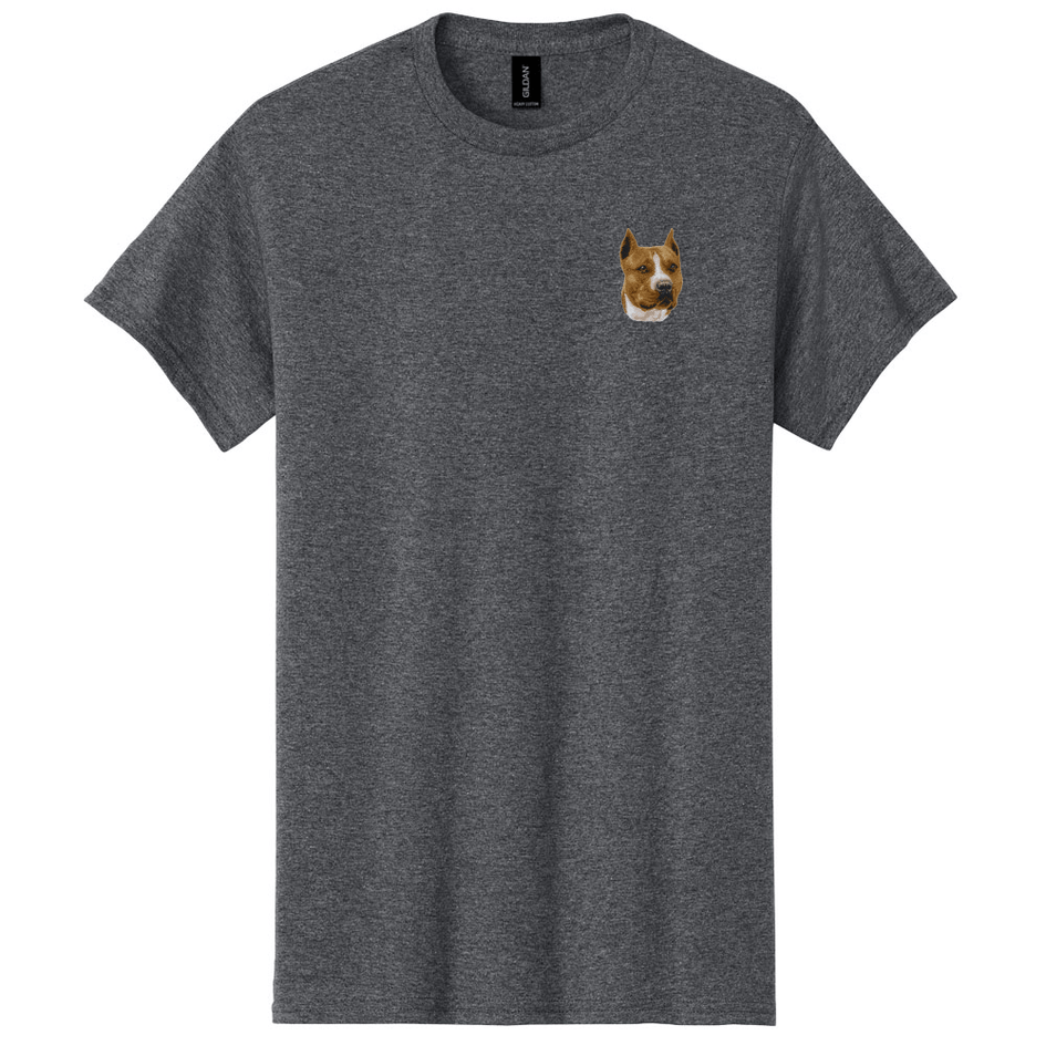 American Staffordshire Terrier Embroidered Men's T-Shirt