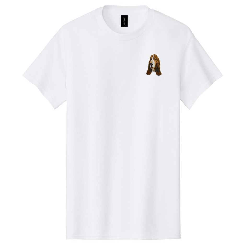 Basset Hound Embroidered Men's T-Shirt