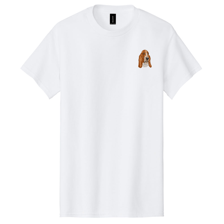 Basset Hound Embroidered Men's T-Shirt