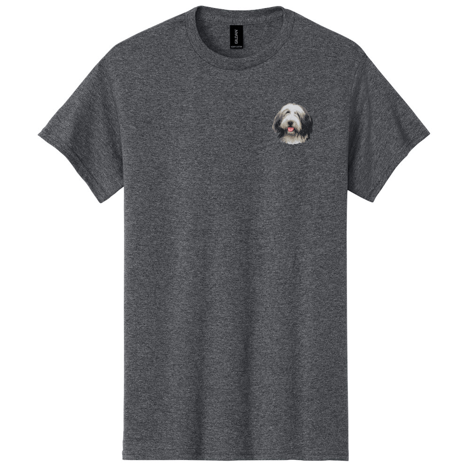 Bearded Collie Embroidered Men's T-Shirt