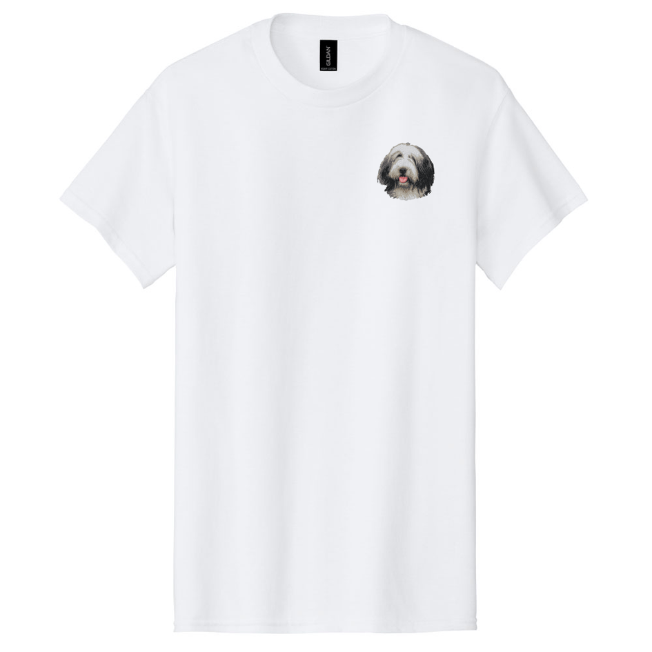 Bearded Collie Embroidered Men's T-Shirt