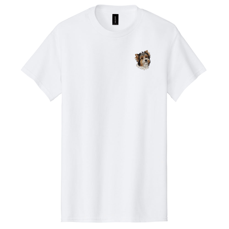 Biewer Terrier Embroidered Men's T-Shirt