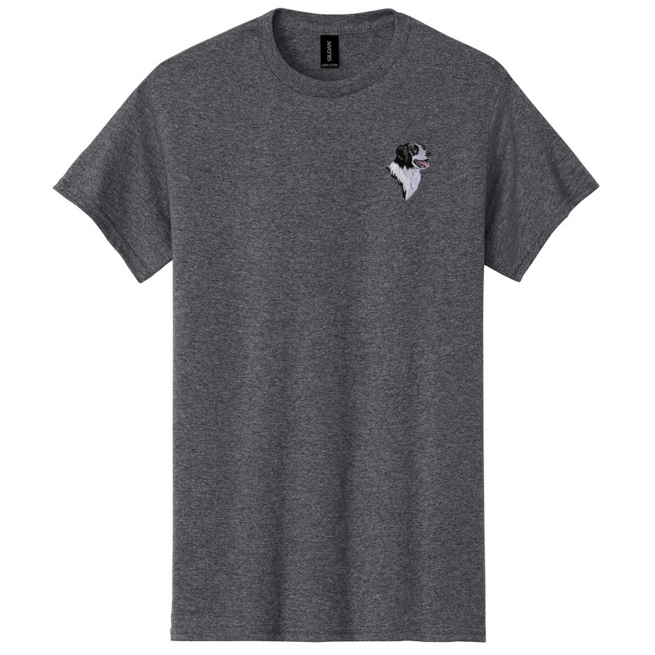 Border Collie Embroidered Men's T-Shirt