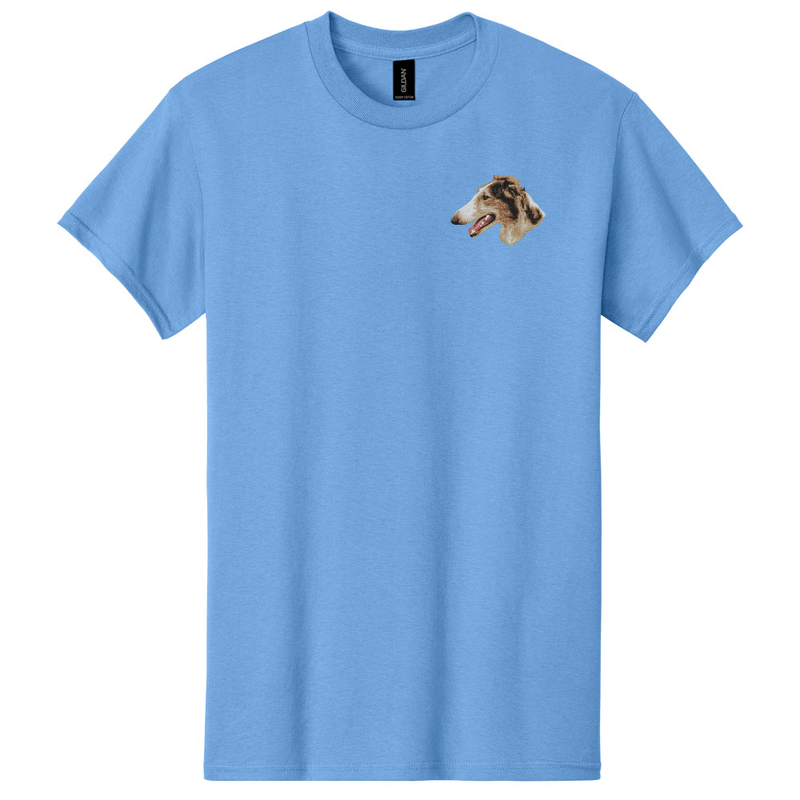 Borzoi Embroidered Men's T-Shirt