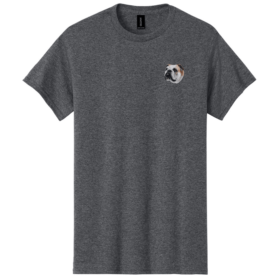 Bulldog Embroidered Men's T-Shirt