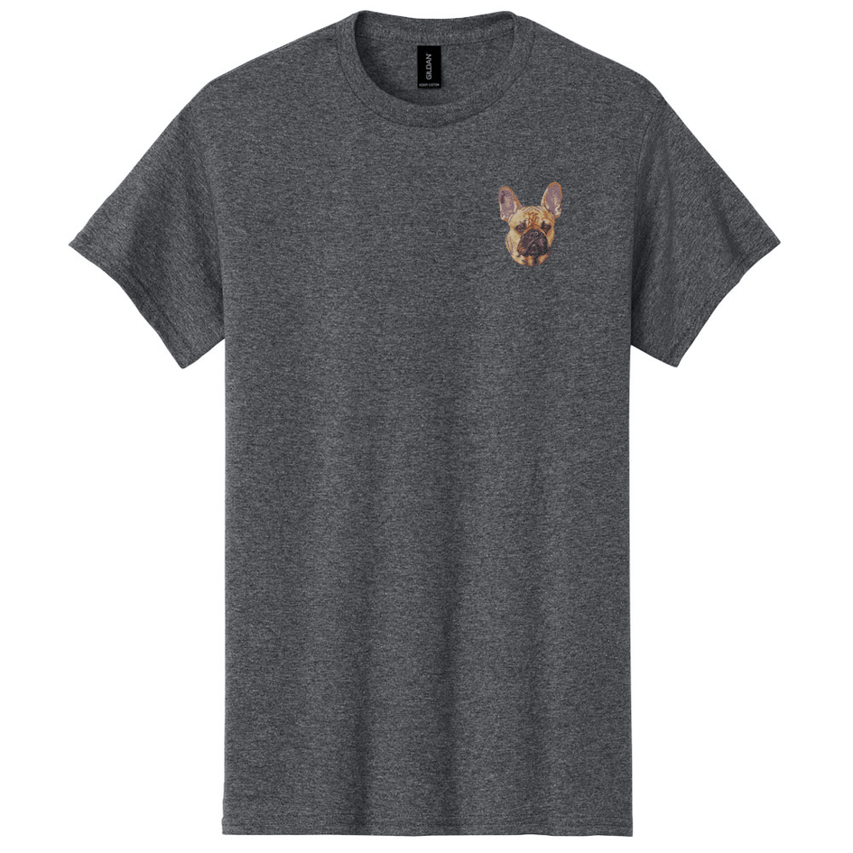 French Bulldog Embroidered Men's T-Shirt