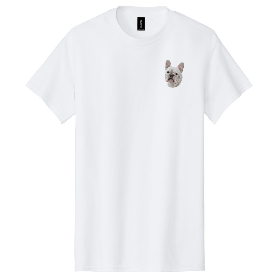 French Bulldog Embroidered Men's T-Shirt