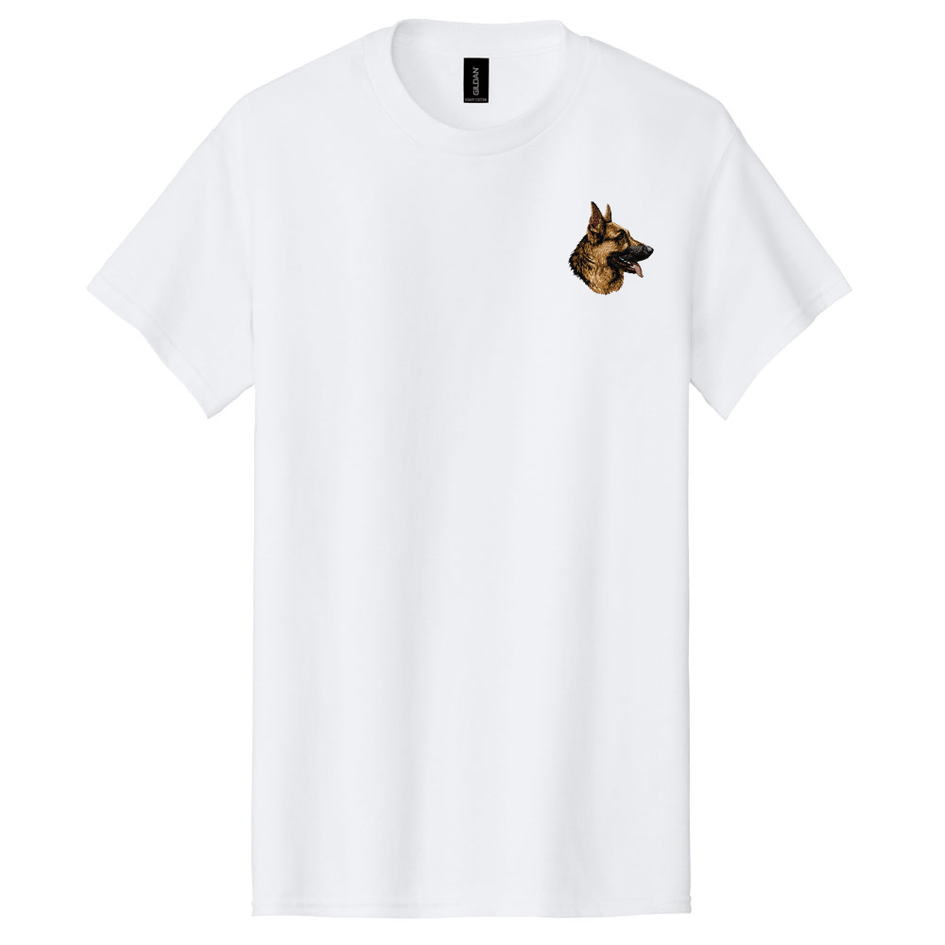 German Shepherd Dog Embroidered Men's T-Shirt