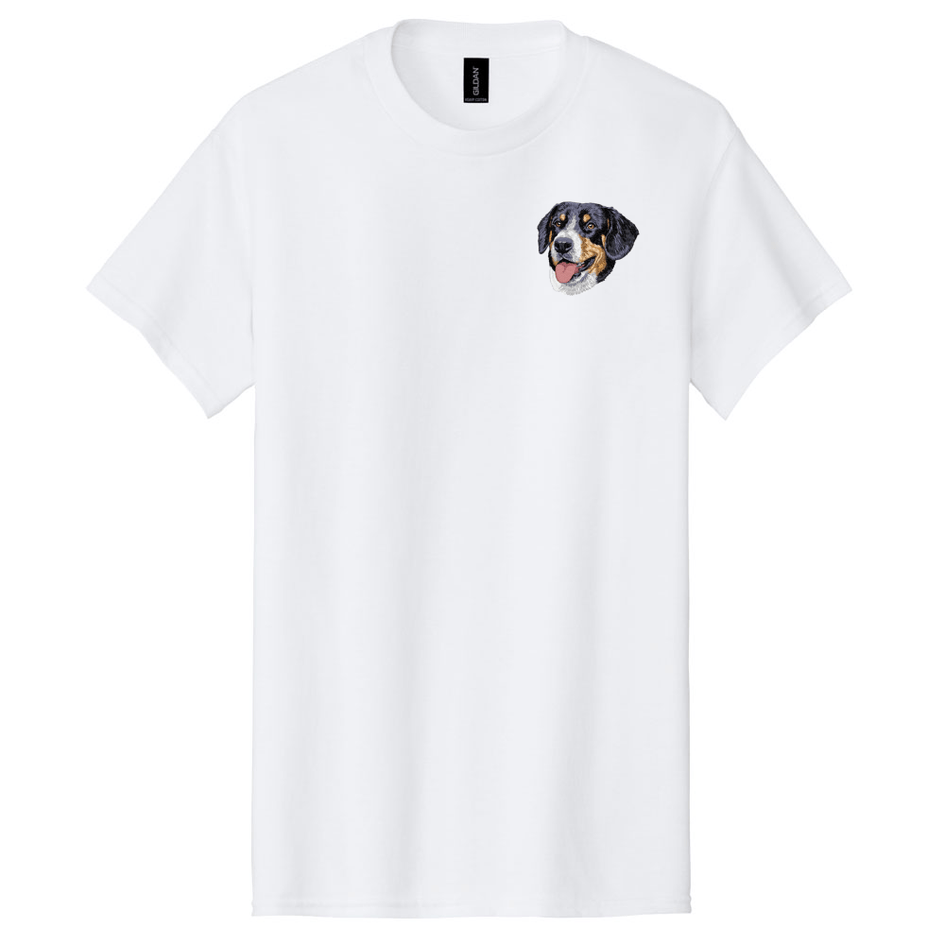 Greater Swiss Mountain Dog Embroidered Men's T-Shirt