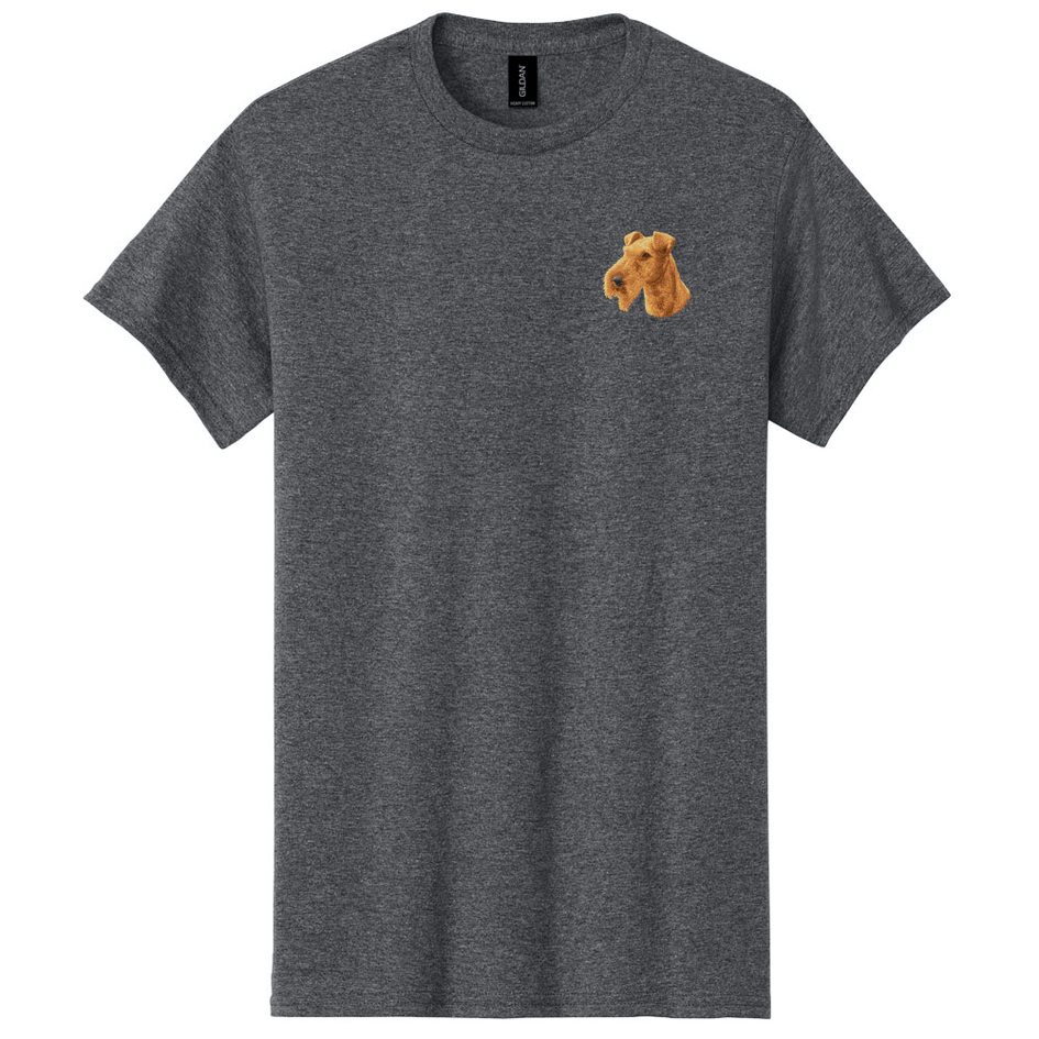 Irish Terrier Embroidered Men's T-Shirt