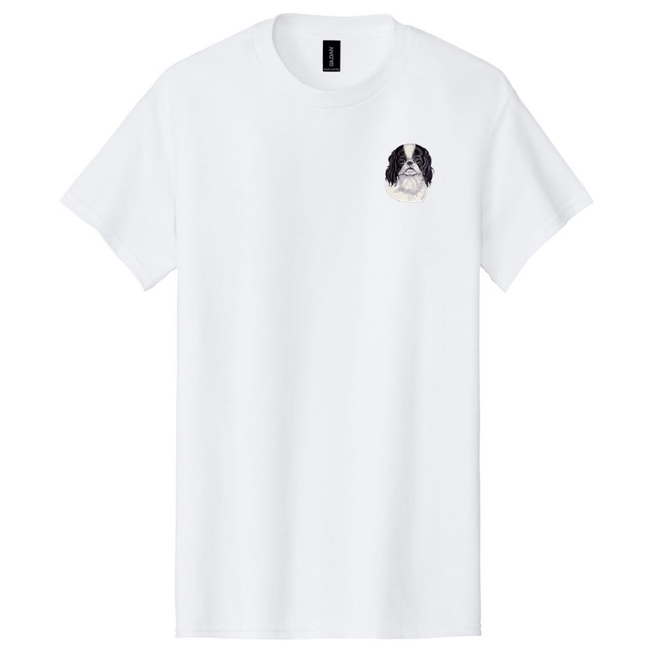 Japanese Chin Embroidered Men's T-Shirt