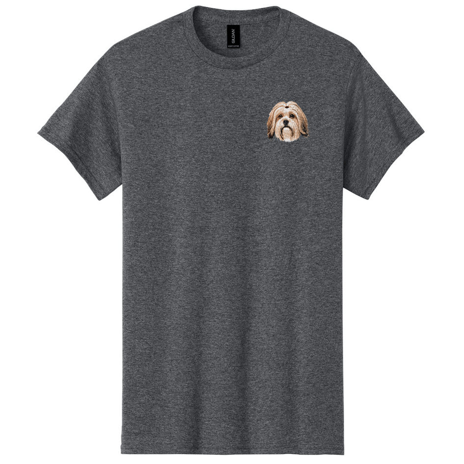 Lhasa Apso Embroidered Men's T-Shirt
