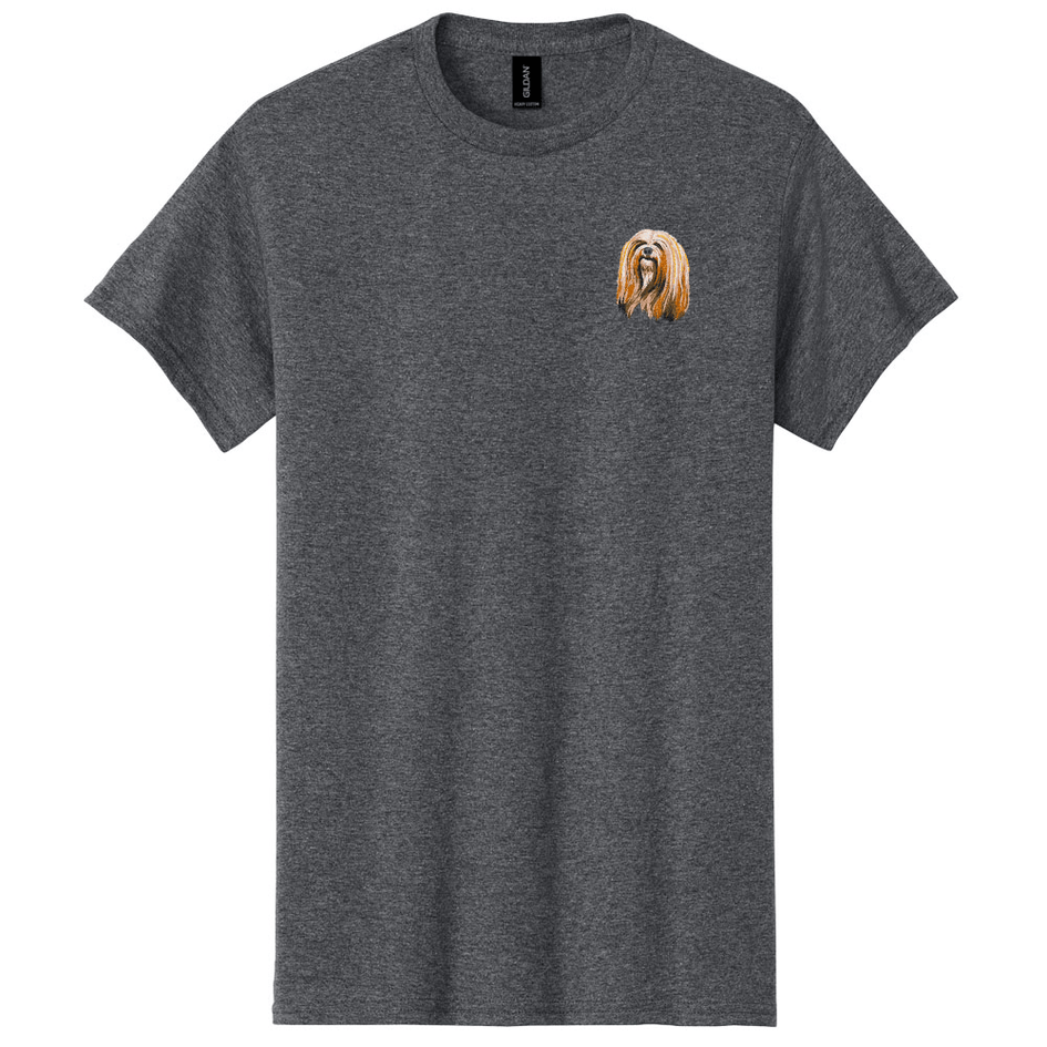 Lhasa Apso Embroidered Men's T-Shirt