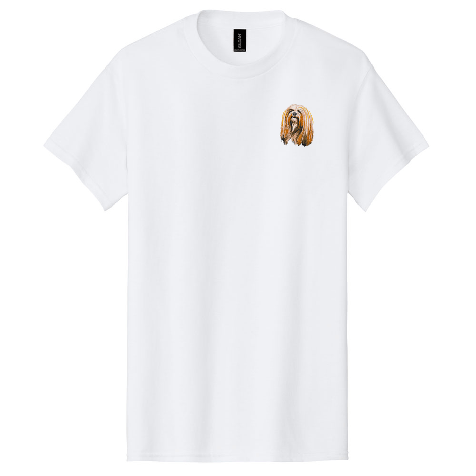 Lhasa Apso Embroidered Men's T-Shirt
