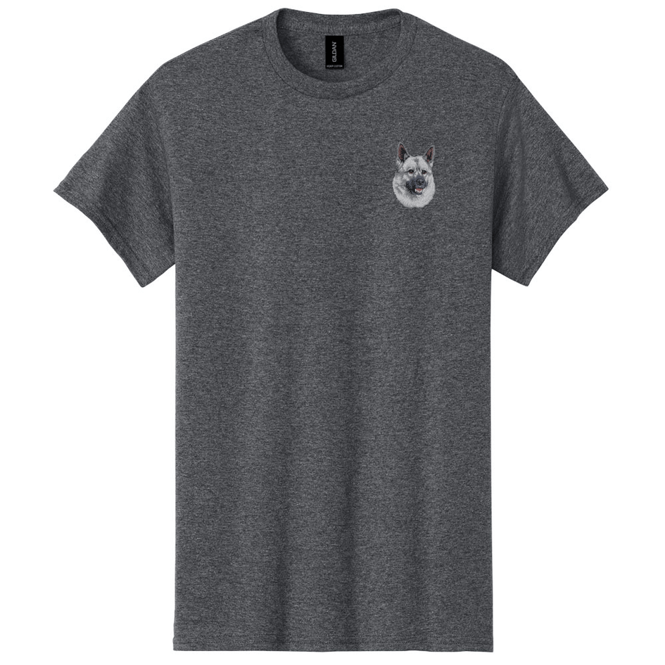 Norwegian Elkhound Embroidered Men's T-Shirt