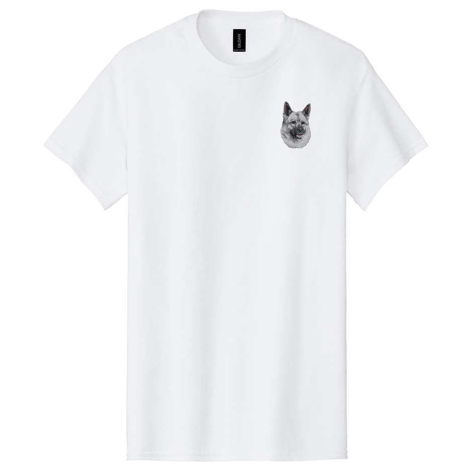 Norwegian Elkhound Embroidered Men's T-Shirt