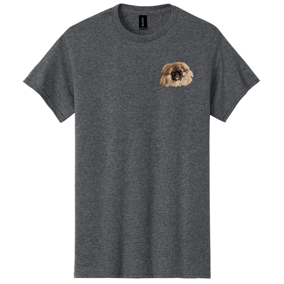 Pekingese Embroidered Men's T-Shirt