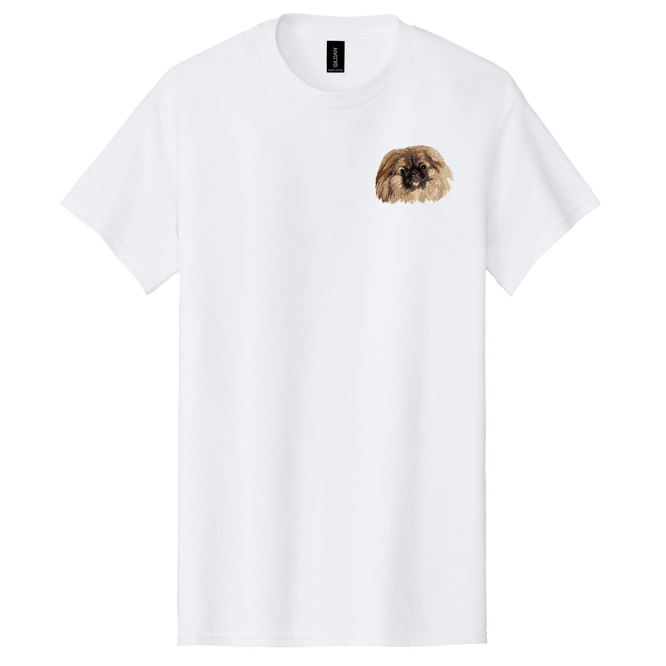 Pekingese Embroidered Men's T-Shirt
