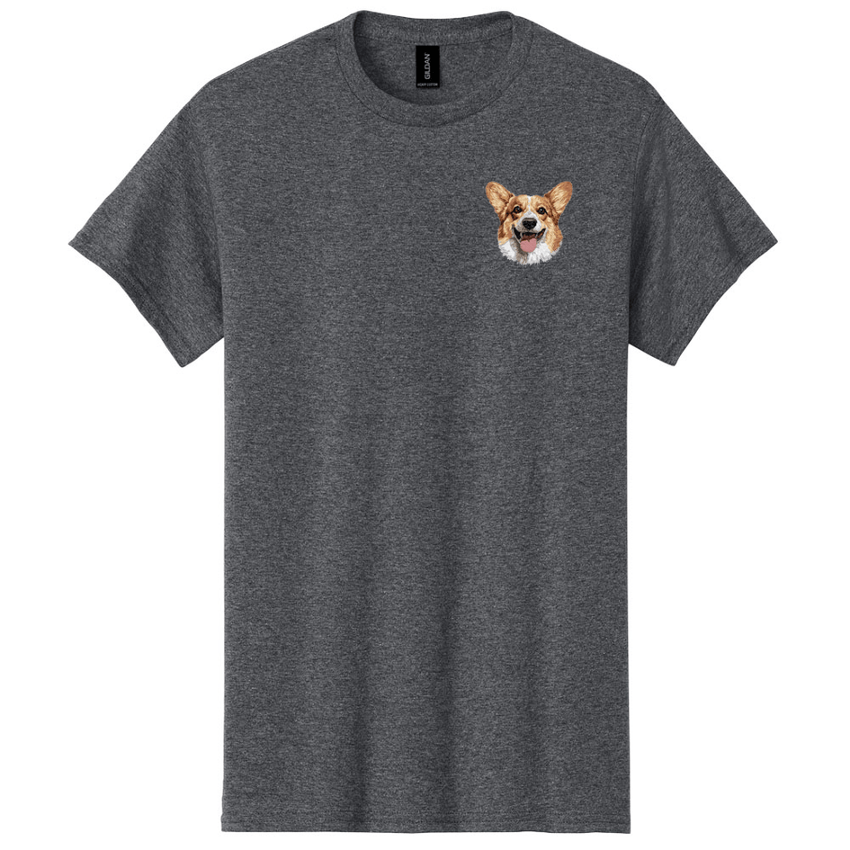 Pembroke Welsh Corgi Embroidered Men's T-Shirt