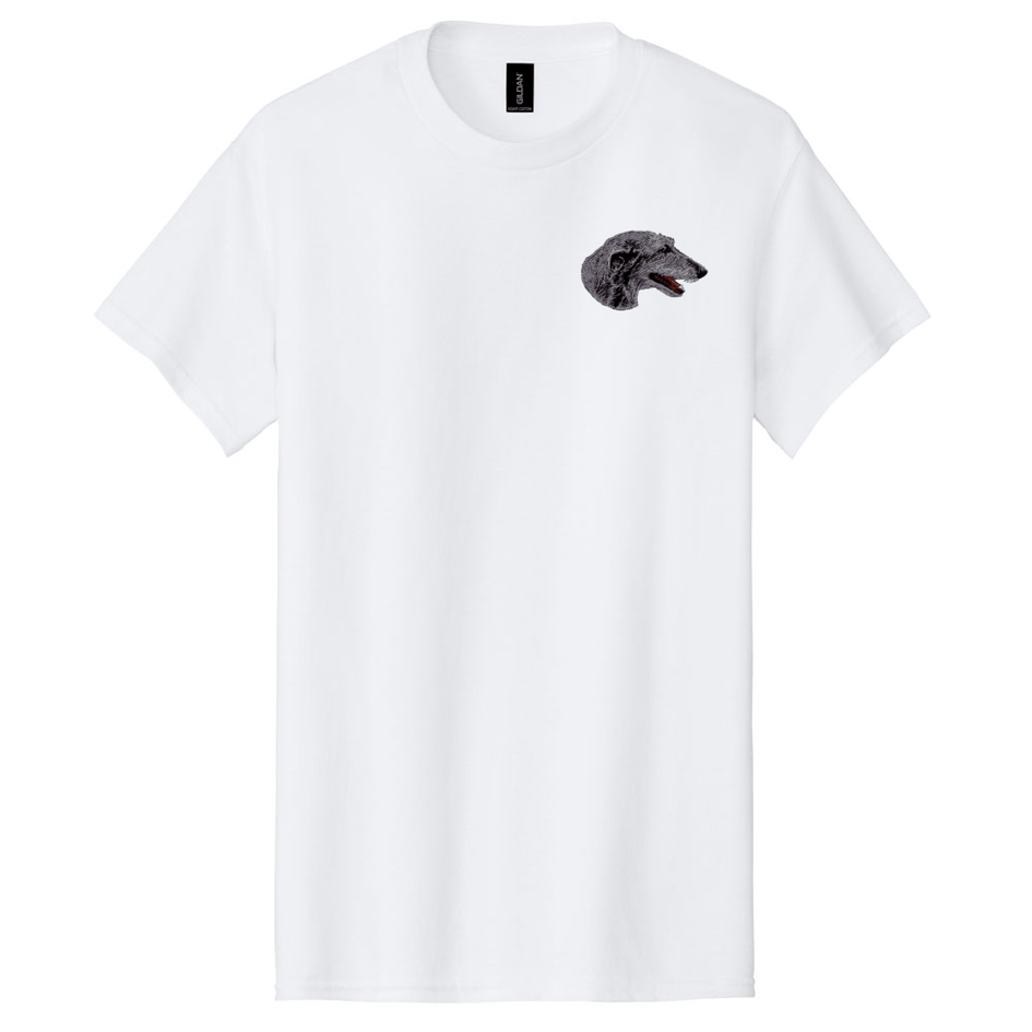 Scottish Deerhound Embroidered Men's T-Shirt