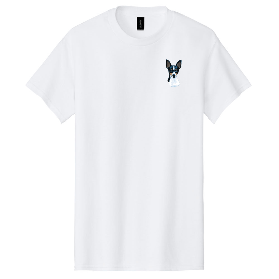 Toy Fox Terrier Embroidered Men's T-Shirt