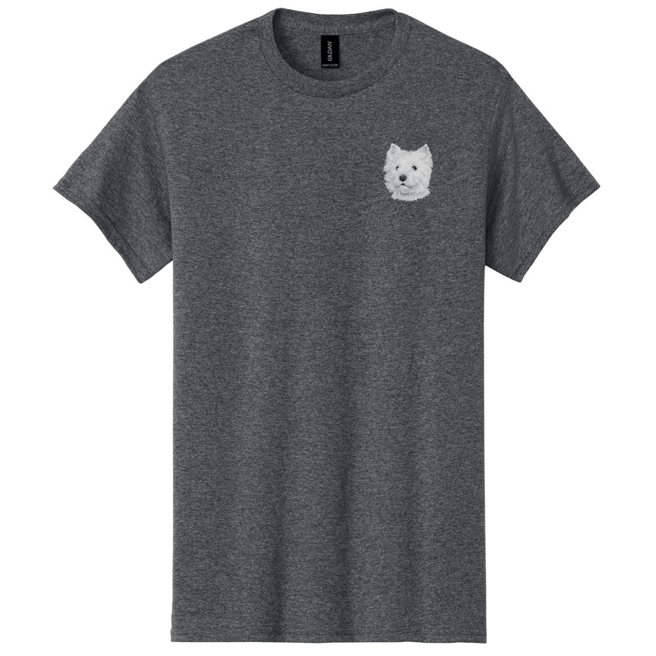 West Highland White Terrier Embroidered Men's T-Shirt