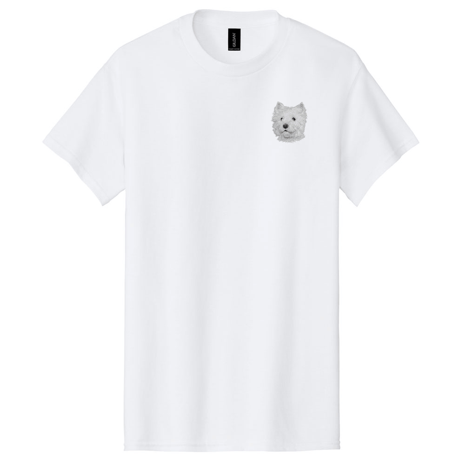 West Highland White Terrier Embroidered Men's T-Shirt