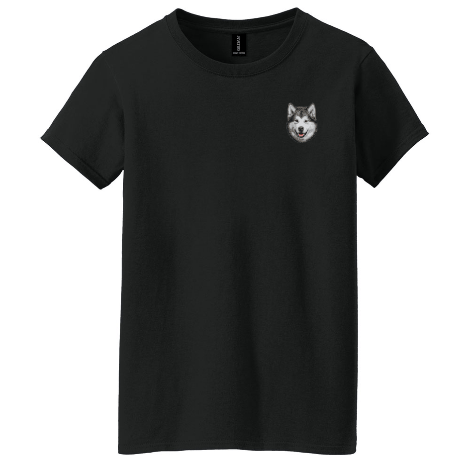 Alaskan Malamute Embroidered Women's T-Shirt