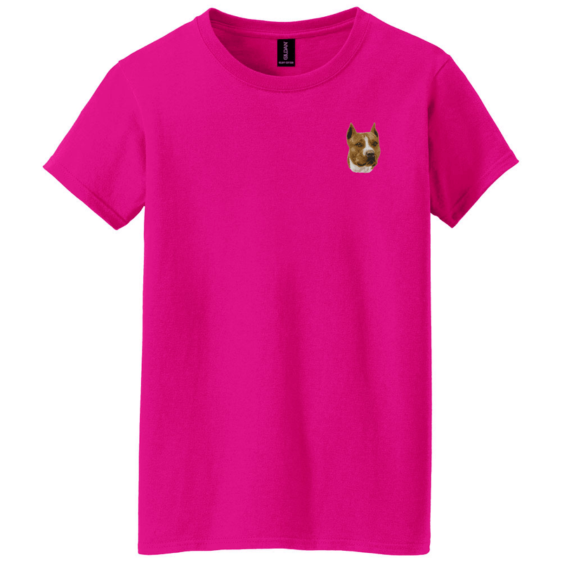 American Staffordshire Terrier Embroidered Women's T-Shirt