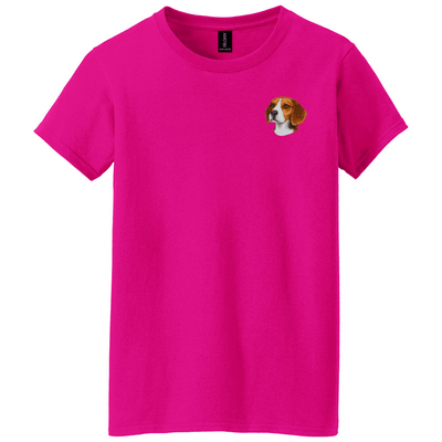 Beagle Embroidered Women's T-Shirt